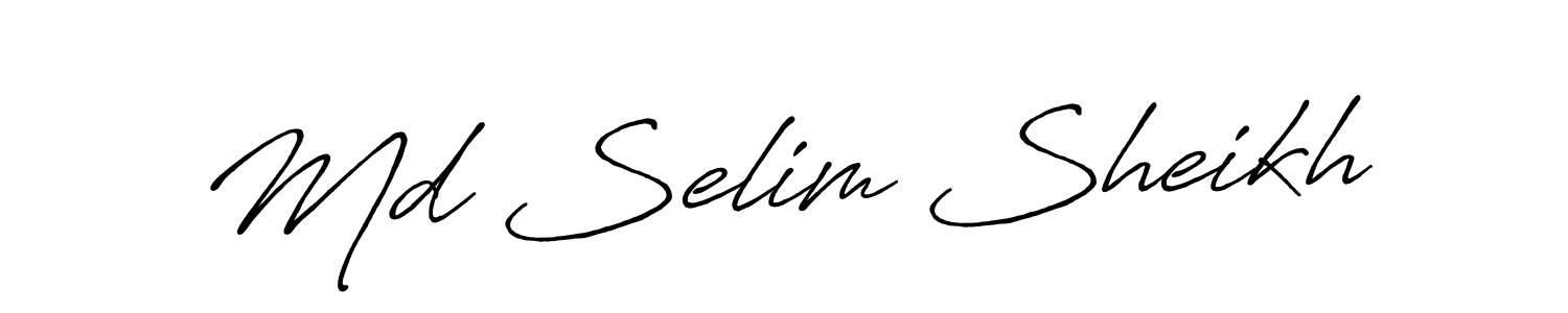 Also we have Md Selim Sheikh name is the best signature style. Create professional handwritten signature collection using Antro_Vectra_Bolder autograph style. Md Selim Sheikh signature style 7 images and pictures png