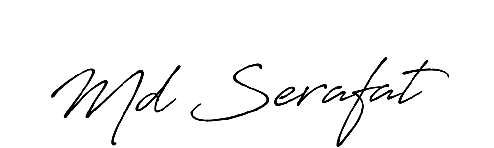 Make a beautiful signature design for name Md Serafat. With this signature (Antro_Vectra_Bolder) style, you can create a handwritten signature for free. Md Serafat signature style 7 images and pictures png