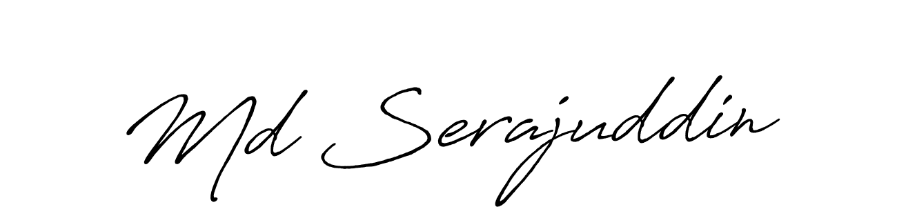 Design your own signature with our free online signature maker. With this signature software, you can create a handwritten (Antro_Vectra_Bolder) signature for name Md Serajuddin. Md Serajuddin signature style 7 images and pictures png