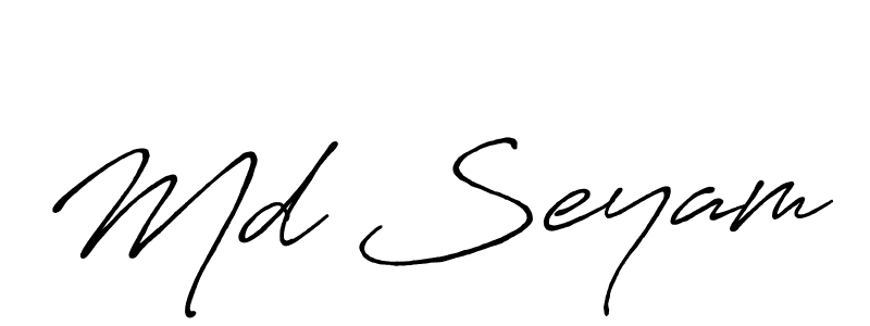 Also we have Md Seyam name is the best signature style. Create professional handwritten signature collection using Antro_Vectra_Bolder autograph style. Md Seyam signature style 7 images and pictures png