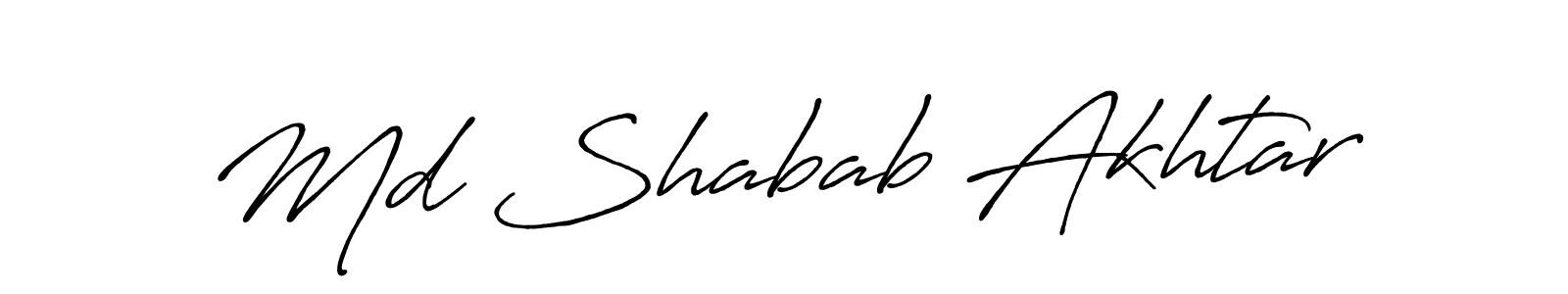 How to make Md Shabab Akhtar signature? Antro_Vectra_Bolder is a professional autograph style. Create handwritten signature for Md Shabab Akhtar name. Md Shabab Akhtar signature style 7 images and pictures png