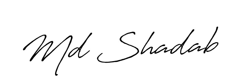 Make a short Md Shadab signature style. Manage your documents anywhere anytime using Antro_Vectra_Bolder. Create and add eSignatures, submit forms, share and send files easily. Md Shadab signature style 7 images and pictures png