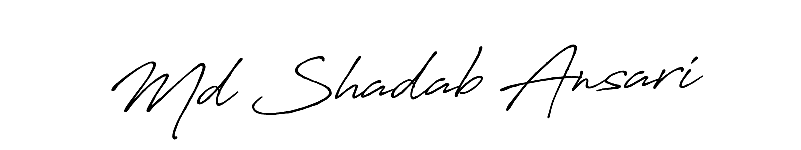 How to make Md Shadab Ansari name signature. Use Antro_Vectra_Bolder style for creating short signs online. This is the latest handwritten sign. Md Shadab Ansari signature style 7 images and pictures png