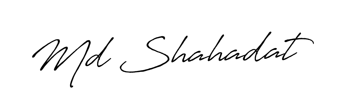 Make a beautiful signature design for name Md Shahadat. With this signature (Antro_Vectra_Bolder) style, you can create a handwritten signature for free. Md Shahadat signature style 7 images and pictures png