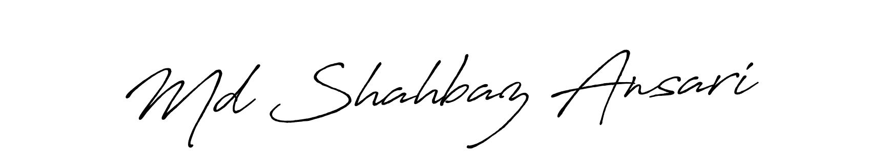 How to make Md Shahbaz Ansari name signature. Use Antro_Vectra_Bolder style for creating short signs online. This is the latest handwritten sign. Md Shahbaz Ansari signature style 7 images and pictures png