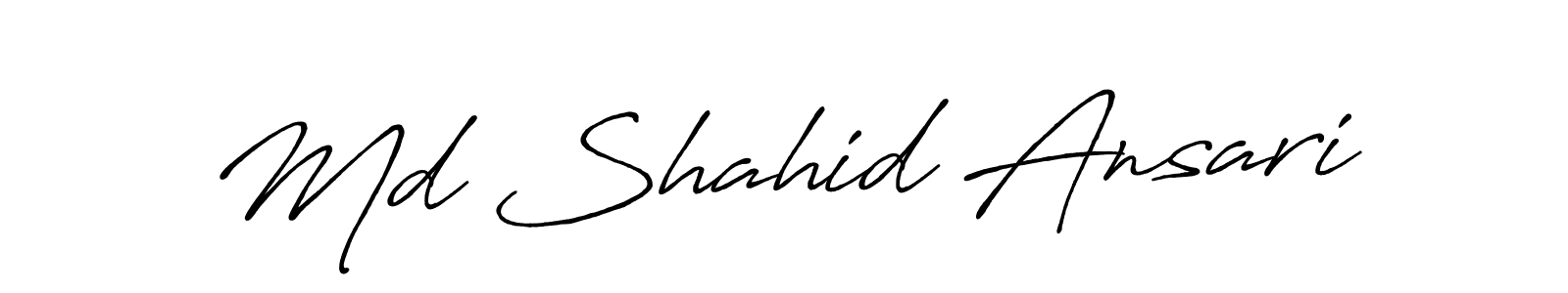 Create a beautiful signature design for name Md Shahid Ansari. With this signature (Antro_Vectra_Bolder) fonts, you can make a handwritten signature for free. Md Shahid Ansari signature style 7 images and pictures png