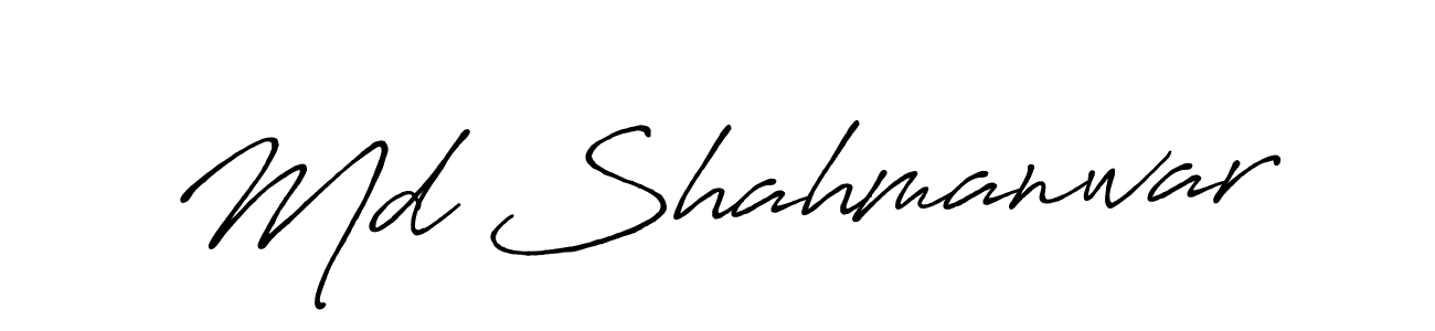 Make a beautiful signature design for name Md Shahmanwar. Use this online signature maker to create a handwritten signature for free. Md Shahmanwar signature style 7 images and pictures png
