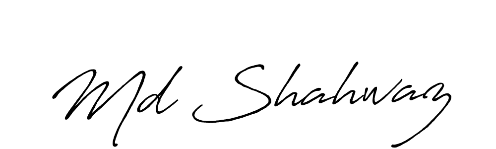 Make a beautiful signature design for name Md Shahwaz. With this signature (Antro_Vectra_Bolder) style, you can create a handwritten signature for free. Md Shahwaz signature style 7 images and pictures png