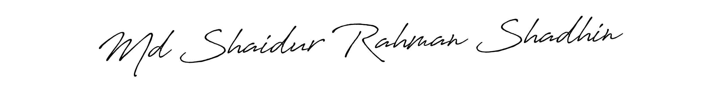 Use a signature maker to create a handwritten signature online. With this signature software, you can design (Antro_Vectra_Bolder) your own signature for name Md Shaidur Rahman Shadhin. Md Shaidur Rahman Shadhin signature style 7 images and pictures png