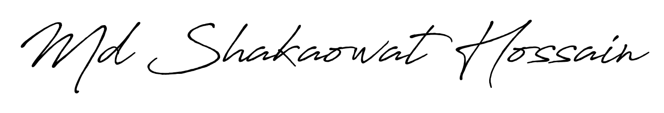 A dynamic signature style for Md Shakaowat Hossain using Antro_Vectra_Bolder script. Designed to look authentic, handwritten, and professional. Md Shakaowat Hossain signature style 7 images and pictures png