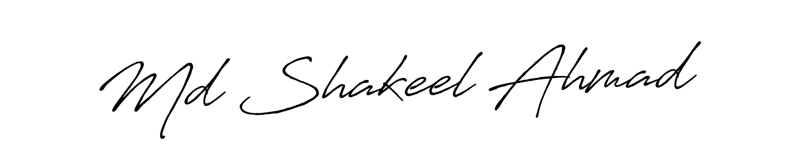 Use a signature maker to create a handwritten signature online. With this signature software, you can design (Antro_Vectra_Bolder) your own signature for name Md Shakeel Ahmad. Md Shakeel Ahmad signature style 7 images and pictures png