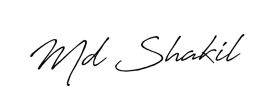 Create a beautiful signature design for name Md Shakil. With this signature (Antro_Vectra_Bolder) fonts, you can make a handwritten signature for free. Md Shakil signature style 7 images and pictures png