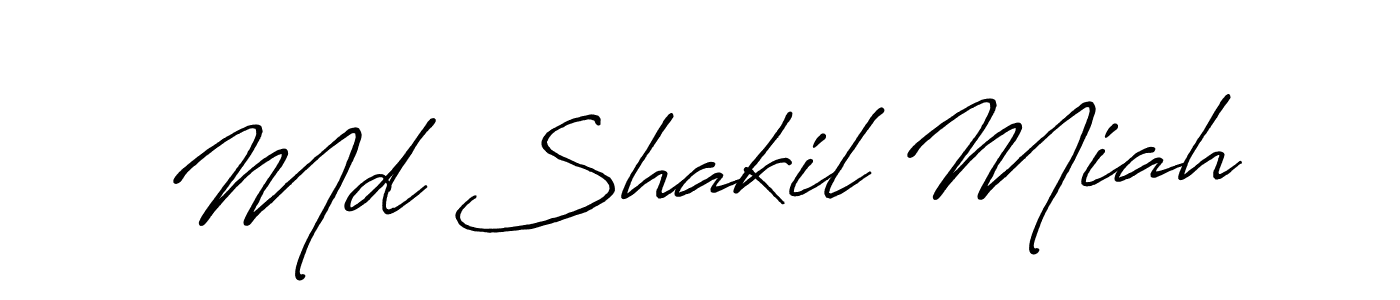 Also we have Md Shakil Miah name is the best signature style. Create professional handwritten signature collection using Antro_Vectra_Bolder autograph style. Md Shakil Miah signature style 7 images and pictures png