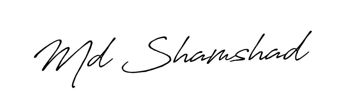 Md Shamshad stylish signature style. Best Handwritten Sign (Antro_Vectra_Bolder) for my name. Handwritten Signature Collection Ideas for my name Md Shamshad. Md Shamshad signature style 7 images and pictures png