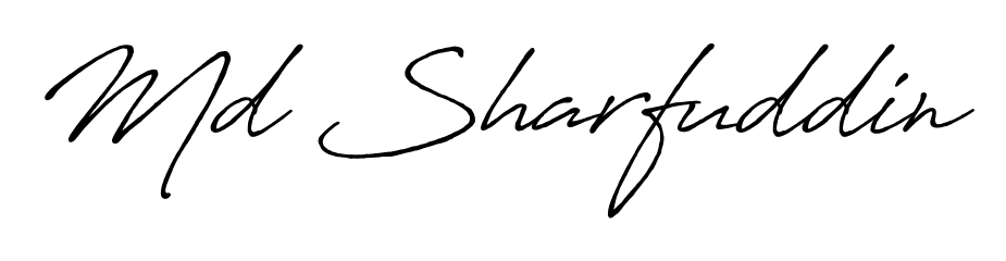 Designed for modern professionals: Md Sharfuddin name signature crafted with Antro_Vectra_Bolder script. Ready for digital PDF workflows. Md Sharfuddin signature style 7 images and pictures png