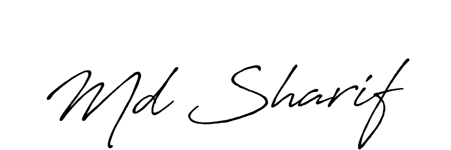 Create a beautiful signature design for name Md Sharif. With this signature (Antro_Vectra_Bolder) fonts, you can make a handwritten signature for free. Md Sharif signature style 7 images and pictures png