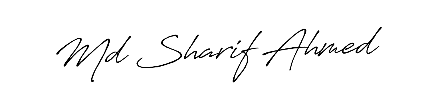 You should practise on your own different ways (Antro_Vectra_Bolder) to write your name (Md Sharif Ahmed) in signature. don't let someone else do it for you. Md Sharif Ahmed signature style 7 images and pictures png