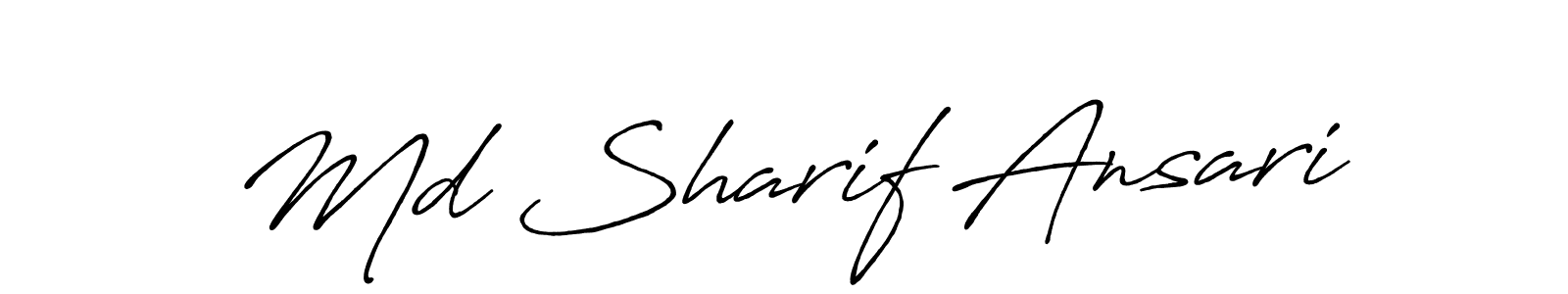 How to make Md Sharif Ansari signature? Antro_Vectra_Bolder is a professional autograph style. Create handwritten signature for Md Sharif Ansari name. Md Sharif Ansari signature style 7 images and pictures png