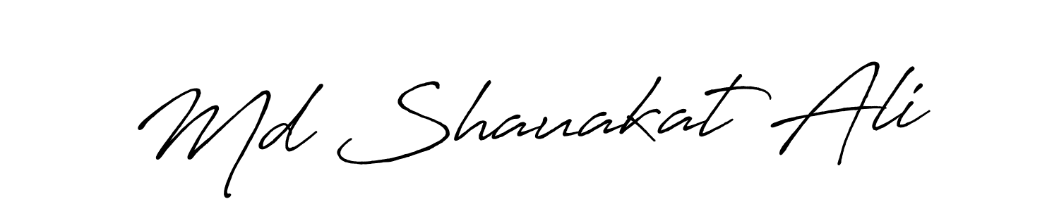 Design your own signature with our free online signature maker. With this signature software, you can create a handwritten (Antro_Vectra_Bolder) signature for name Md Shauakat Ali. Md Shauakat Ali signature style 7 images and pictures png