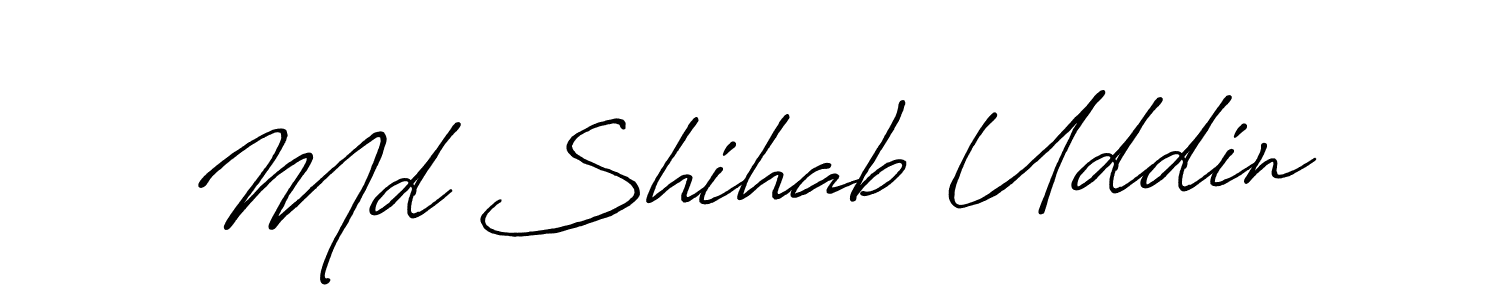 if you are searching for the best signature style for your name Md Shihab Uddin. so please give up your signature search. here we have designed multiple signature styles  using Antro_Vectra_Bolder. Md Shihab Uddin signature style 7 images and pictures png