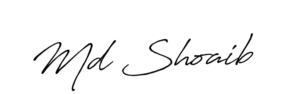 Design your own signature with our free online signature maker. With this signature software, you can create a handwritten (Antro_Vectra_Bolder) signature for name Md Shoaib. Md Shoaib signature style 7 images and pictures png