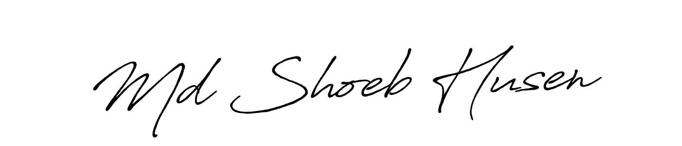Make a beautiful signature design for name Md Shoeb Husen. With this signature (Antro_Vectra_Bolder) style, you can create a handwritten signature for free. Md Shoeb Husen signature style 7 images and pictures png
