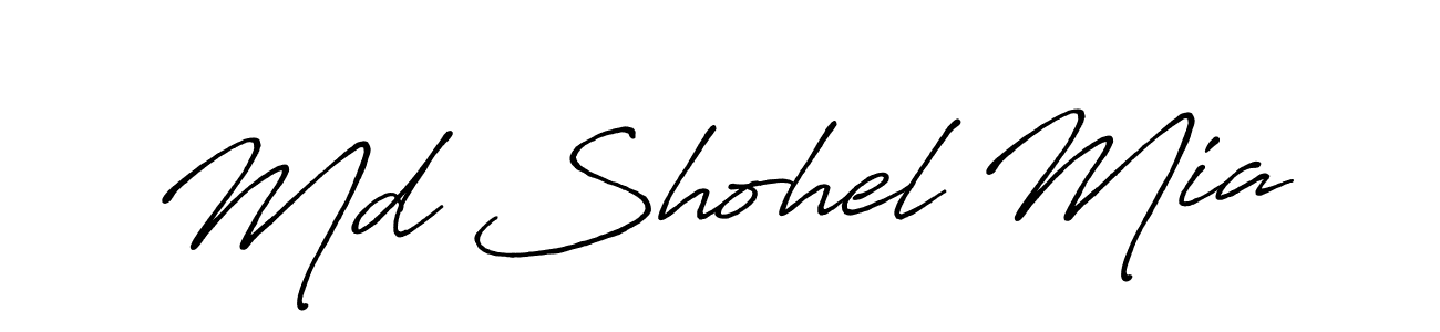 How to make Md Shohel Mia name signature. Use Antro_Vectra_Bolder style for creating short signs online. This is the latest handwritten sign. Md Shohel Mia signature style 7 images and pictures png