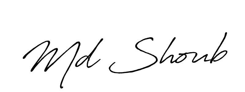 Md Shoub stylish signature style. Best Handwritten Sign (Antro_Vectra_Bolder) for my name. Handwritten Signature Collection Ideas for my name Md Shoub. Md Shoub signature style 7 images and pictures png