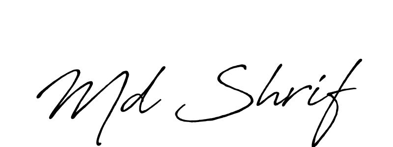 Similarly Antro_Vectra_Bolder is the best handwritten signature design. Signature creator online .You can use it as an online autograph creator for name Md Shrif. Md Shrif signature style 7 images and pictures png