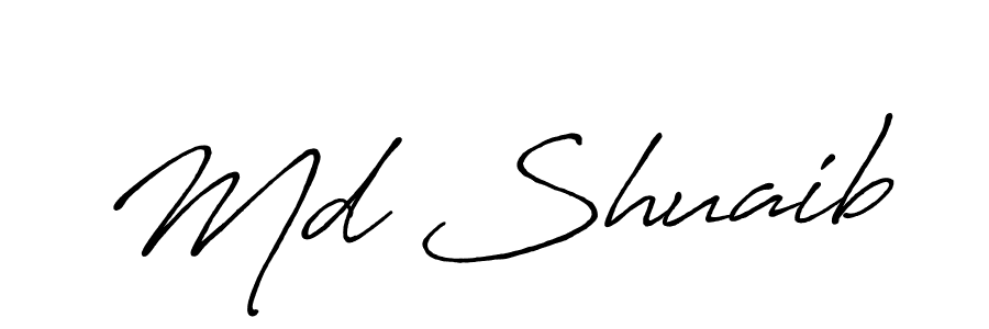 How to make Md Shuaib name signature. Use Antro_Vectra_Bolder style for creating short signs online. This is the latest handwritten sign. Md Shuaib signature style 7 images and pictures png