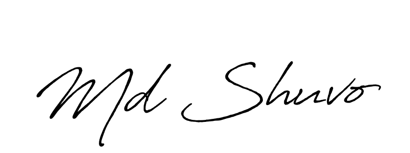 The best way (Antro_Vectra_Bolder) to make a short signature is to pick only two or three words in your name. The name Md Shuvo include a total of six letters. For converting this name. Md Shuvo signature style 7 images and pictures png