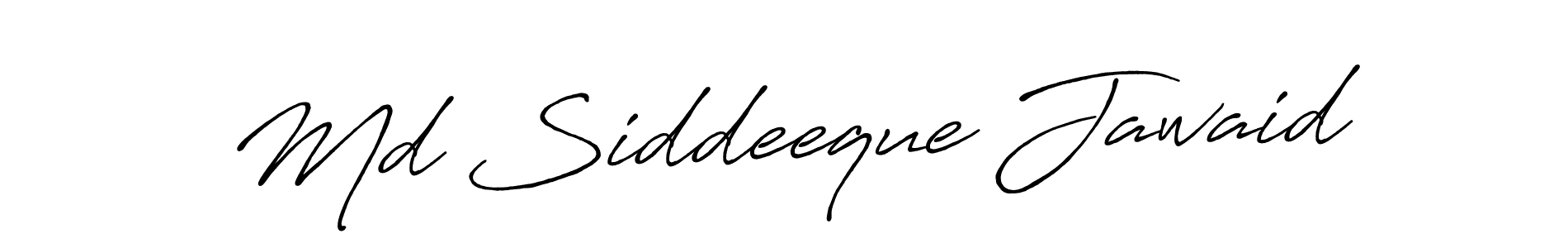 Use a signature maker to create a handwritten signature online. With this signature software, you can design (Antro_Vectra_Bolder) your own signature for name Md Siddeeque Jawaid. Md Siddeeque Jawaid signature style 7 images and pictures png