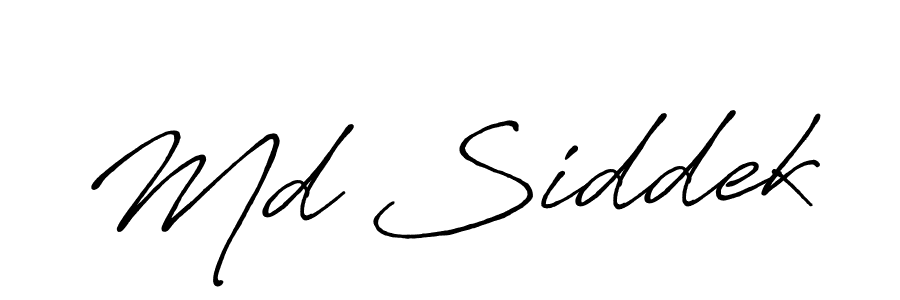 How to make Md Siddek signature? Antro_Vectra_Bolder is a professional autograph style. Create handwritten signature for Md Siddek name. Md Siddek signature style 7 images and pictures png