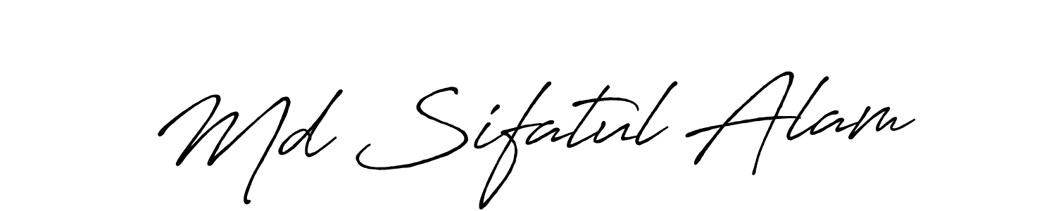 Create a beautiful signature design for name Md Sifatul Alam. With this signature (Antro_Vectra_Bolder) fonts, you can make a handwritten signature for free. Md Sifatul Alam signature style 7 images and pictures png