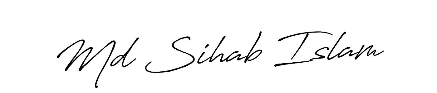 The best way (Antro_Vectra_Bolder) to make a short signature is to pick only two or three words in your name. The name Md Sihab Islam include a total of six letters. For converting this name. Md Sihab Islam signature style 7 images and pictures png