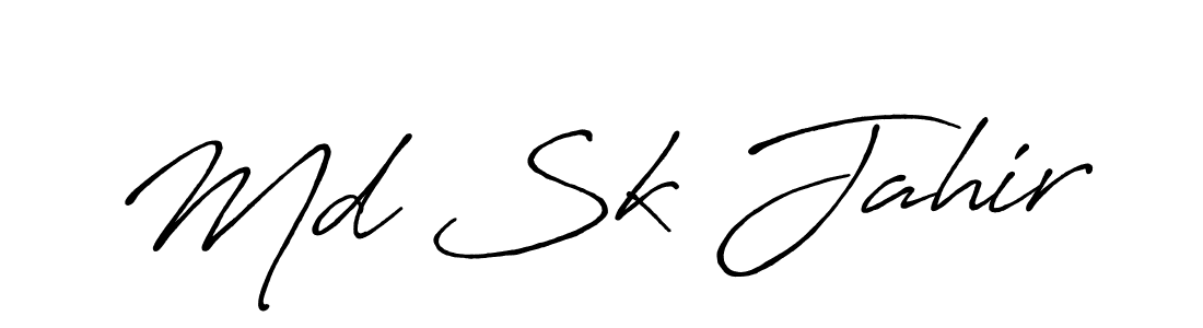 Design your own signature with our free online signature maker. With this signature software, you can create a handwritten (Antro_Vectra_Bolder) signature for name Md Sk Jahir. Md Sk Jahir signature style 7 images and pictures png