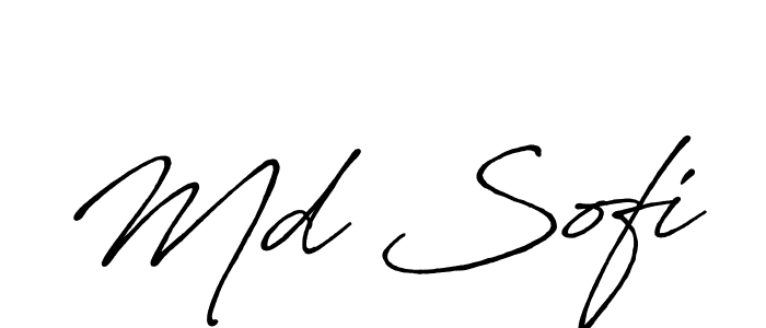 Create a beautiful signature design for name Md Sofi. With this signature (Antro_Vectra_Bolder) fonts, you can make a handwritten signature for free. Md Sofi signature style 7 images and pictures png