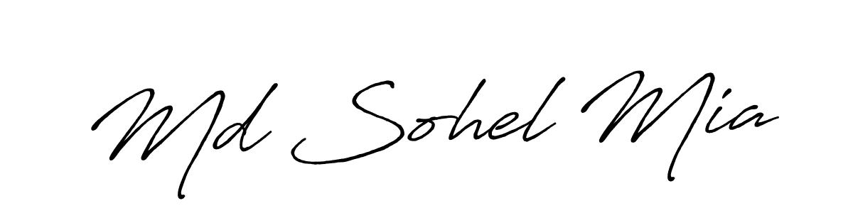 How to make Md Sohel Mia name signature. Use Antro_Vectra_Bolder style for creating short signs online. This is the latest handwritten sign. Md Sohel Mia signature style 7 images and pictures png
