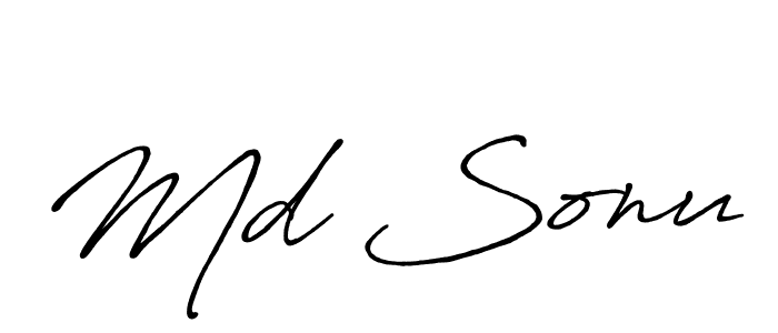 How to make Md Sonu name signature. Use Antro_Vectra_Bolder style for creating short signs online. This is the latest handwritten sign. Md Sonu signature style 7 images and pictures png