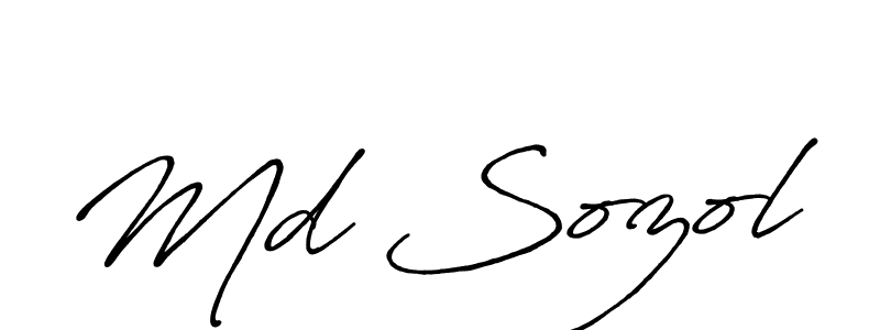 if you are searching for the best signature style for your name Md Sozol. so please give up your signature search. here we have designed multiple signature styles  using Antro_Vectra_Bolder. Md Sozol signature style 7 images and pictures png