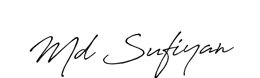 Also we have Md Sufiyan name is the best signature style. Create professional handwritten signature collection using Antro_Vectra_Bolder autograph style. Md Sufiyan signature style 7 images and pictures png