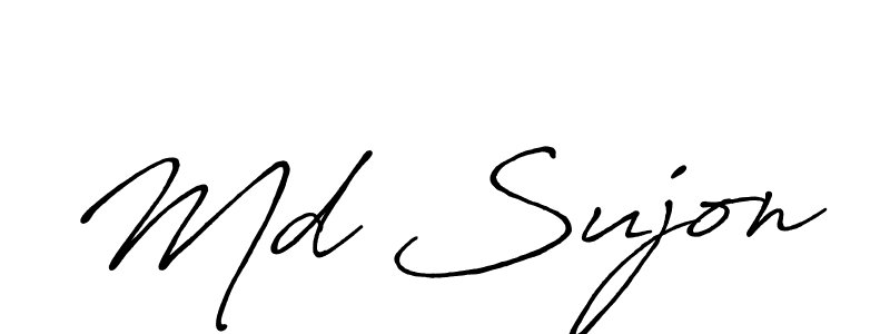 Use a signature maker to create a handwritten signature online. With this signature software, you can design (Antro_Vectra_Bolder) your own signature for name Md Sujon. Md Sujon signature style 7 images and pictures png