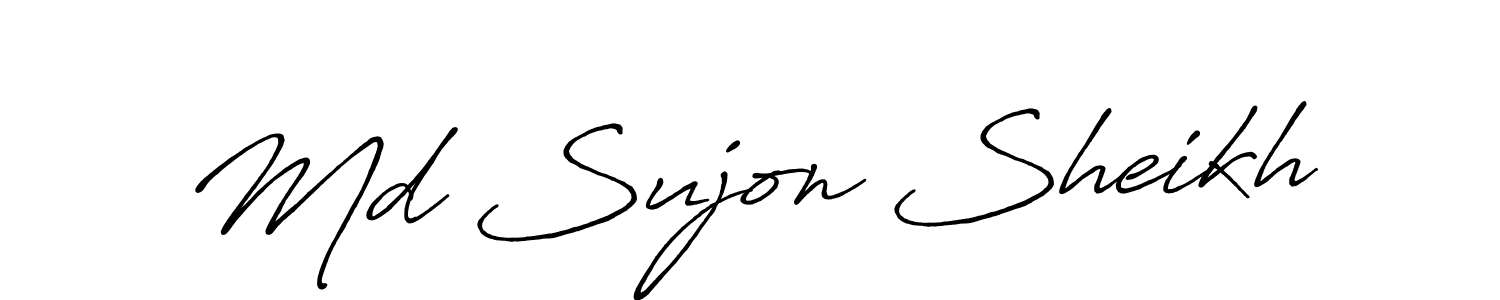 Antro_Vectra_Bolder is a professional signature style that is perfect for those who want to add a touch of class to their signature. It is also a great choice for those who want to make their signature more unique. Get Md Sujon Sheikh name to fancy signature for free. Md Sujon Sheikh signature style 7 images and pictures png