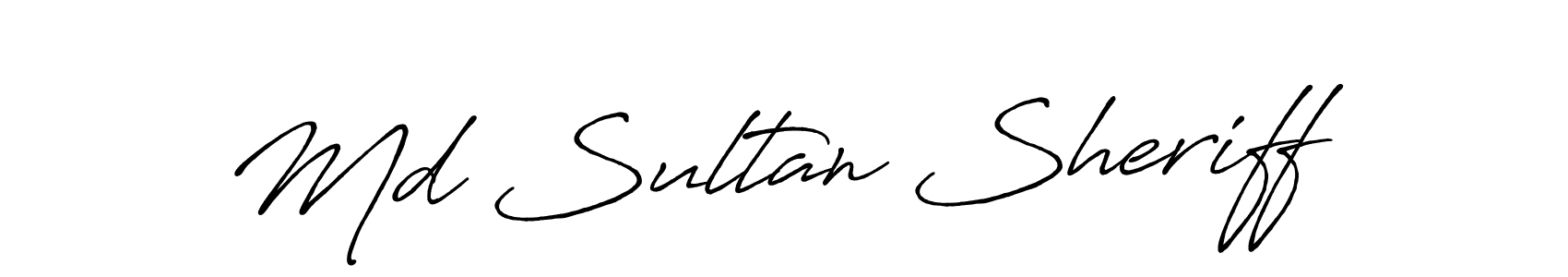 How to make Md Sultan Sheriff name signature. Use Antro_Vectra_Bolder style for creating short signs online. This is the latest handwritten sign. Md Sultan Sheriff signature style 7 images and pictures png