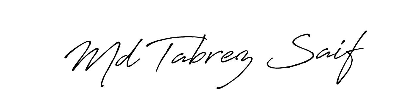 It looks lik you need a new signature style for name Md Tabrez Saif. Design unique handwritten (Antro_Vectra_Bolder) signature with our free signature maker in just a few clicks. Md Tabrez Saif signature style 7 images and pictures png