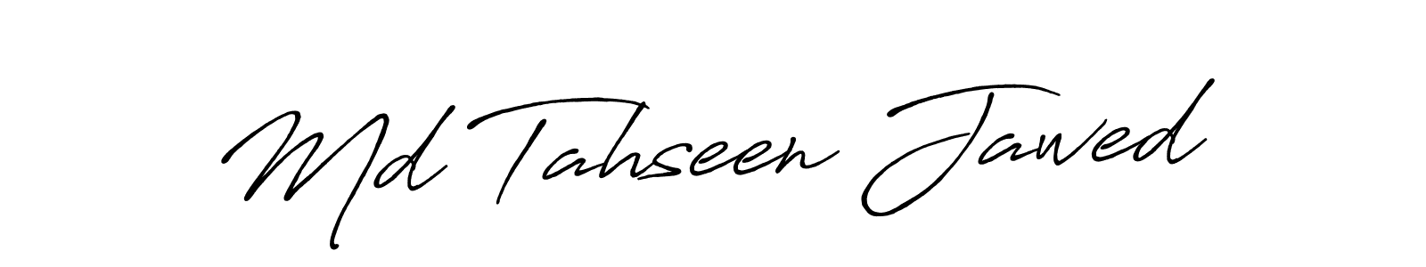 The best way (Antro_Vectra_Bolder) to make a short signature is to pick only two or three words in your name. The name Md Tahseen Jawed include a total of six letters. For converting this name. Md Tahseen Jawed signature style 7 images and pictures png