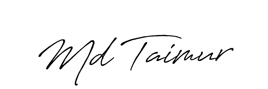 How to make Md Taimur name signature. Use Antro_Vectra_Bolder style for creating short signs online. This is the latest handwritten sign. Md Taimur signature style 7 images and pictures png
