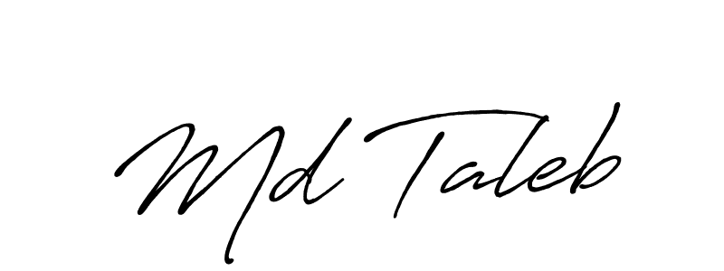 Design your own signature with our free online signature maker. With this signature software, you can create a handwritten (Antro_Vectra_Bolder) signature for name Md Taleb. Md Taleb signature style 7 images and pictures png