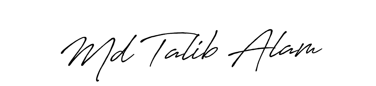 Antro_Vectra_Bolder is a professional signature style that is perfect for those who want to add a touch of class to their signature. It is also a great choice for those who want to make their signature more unique. Get Md Talib Alam name to fancy signature for free. Md Talib Alam signature style 7 images and pictures png