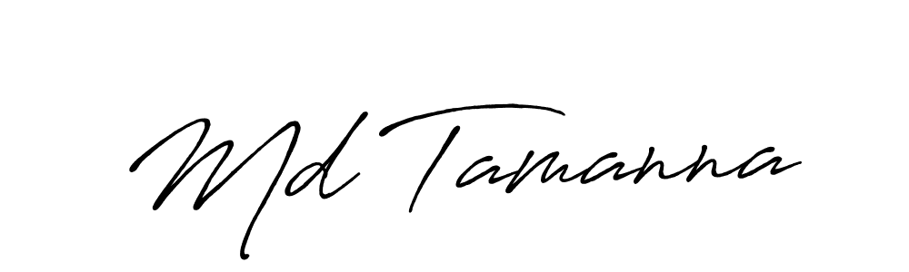 Md Tamanna stylish signature style. Best Handwritten Sign (Antro_Vectra_Bolder) for my name. Handwritten Signature Collection Ideas for my name Md Tamanna. Md Tamanna signature style 7 images and pictures png